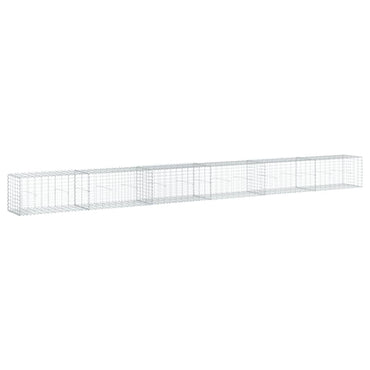 vidaXL Gabione mit Deckel 600x50x50 cm Verzinktes Eisen