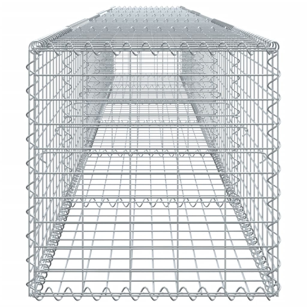vidaXL Gabione mit Deckel 600x50x50 cm Verzinktes Eisen