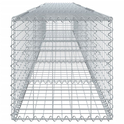 vidaXL Gabione mit Deckel 600x50x50 cm Verzinktes Eisen