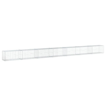 vidaXL Gabione mit Deckel 700x50x50 cm Verzinktes Eisen