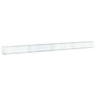 vidaXL Gabionenkorb mit Deckel 800x50x50 cm, verzinktes Eisen