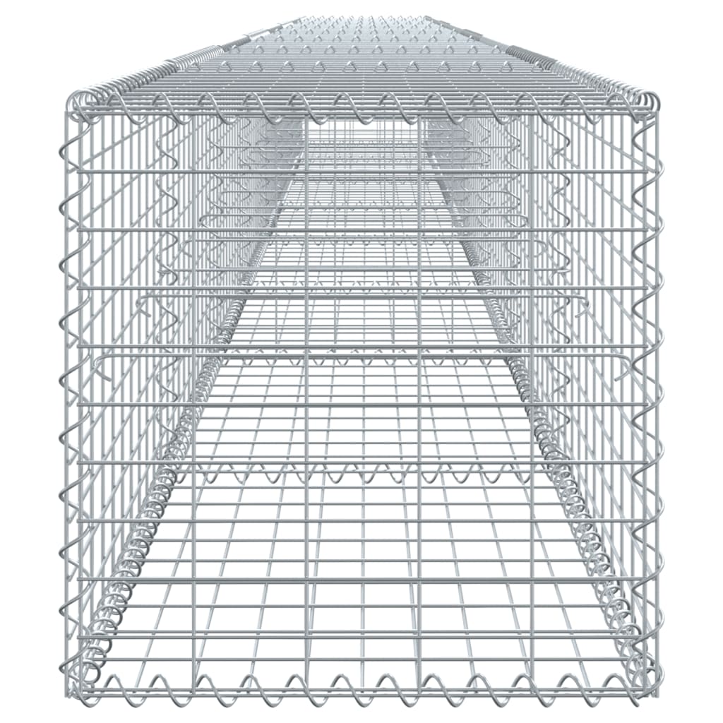 vidaXL Gabionenkorb mit Deckel 800x50x50 cm, verzinktes Eisen