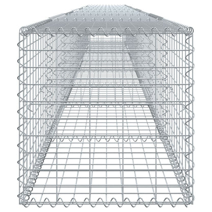 vidaXL Gabionenkorb mit Deckel 800x50x50 cm, verzinktes Eisen