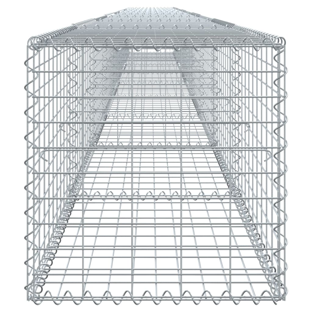 vidaXL Gabione mit Deckel 900x50x50 cm Verzinktes Eisen
