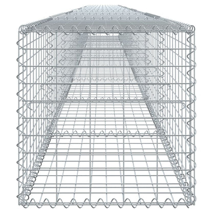 vidaXL Gabione mit Deckel 900x50x50 cm Verzinktes Eisen