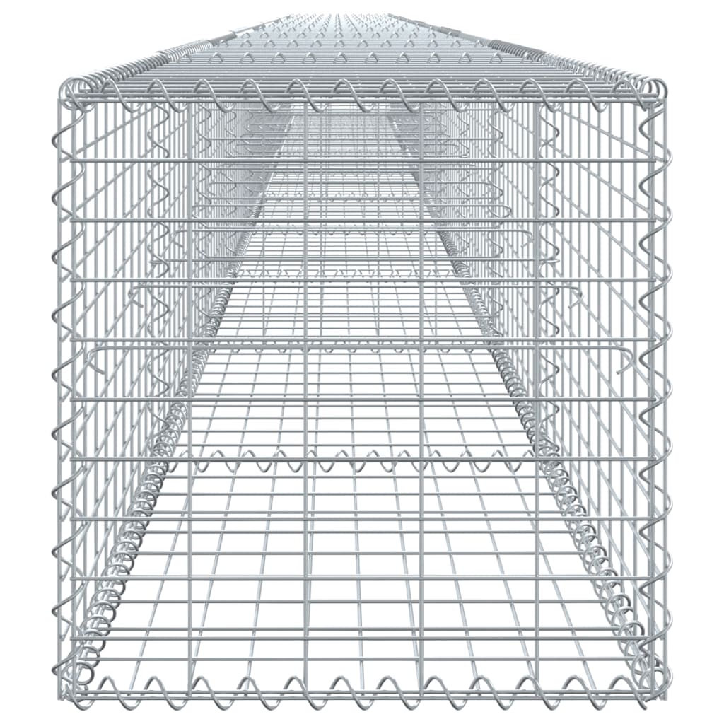vidaXL Gabione mit Deckel 1000x50x50 cm Verzinktes Eisen