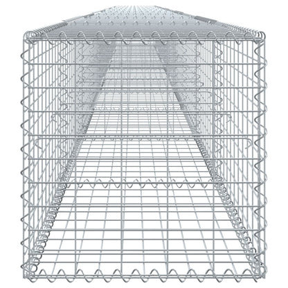 vidaXL Gabione mit Deckel 1000x50x50 cm Verzinktes Eisen
