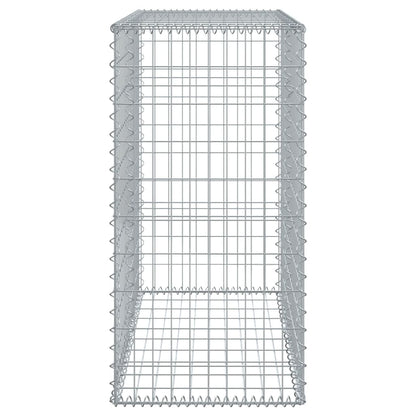vidaXL Gabione mit Deckel 100x50x100 cm Verzinktes Eisen