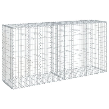 vidaXL Gabione mit Deckel 200x50x100 cm Verzinktes Eisen