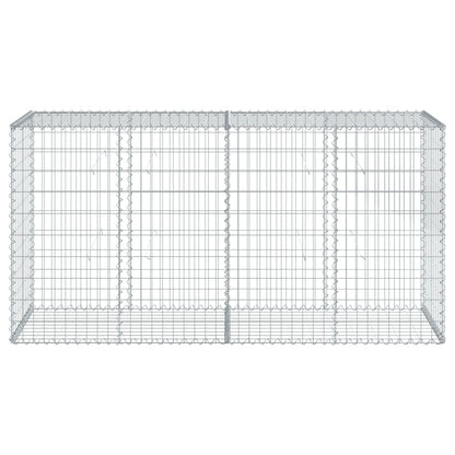 vidaXL Gabione mit Deckel 200x50x100 cm Verzinktes Eisen