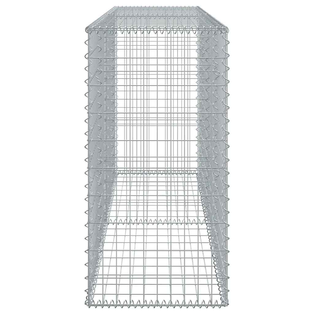 vidaXL Gabione mit Deckel 200x50x100 cm Verzinktes Eisen