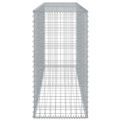 vidaXL Gabione mit Deckel 200x50x100 cm Verzinktes Eisen
