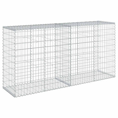 vidaXL Gabione mit Deckel 200x50x100 cm Verzinktes Eisen