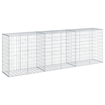 vidaXL Gabione mit Deckel 300x50x100 cm Verzinktes Eisen