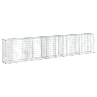 vidaXL Gabione mit Deckel 500x50x100 cm Verzinktes Eisen