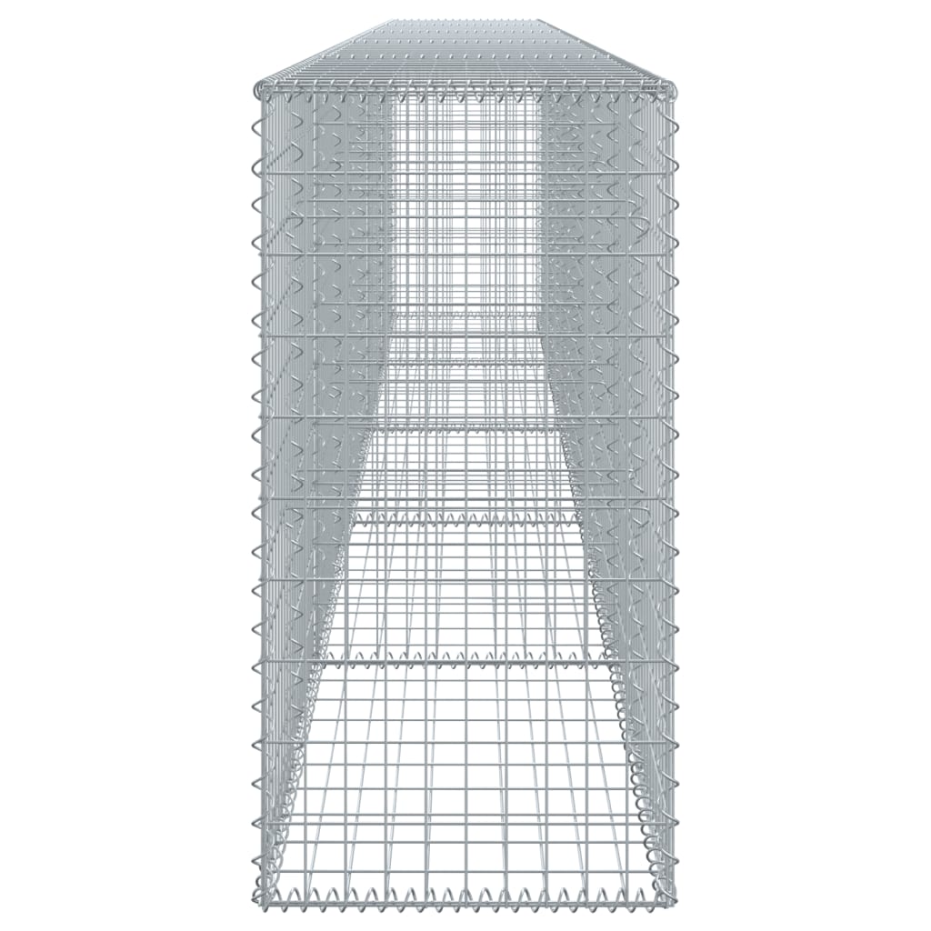 vidaXL Gabione mit Deckel 500x50x100 cm Verzinktes Eisen