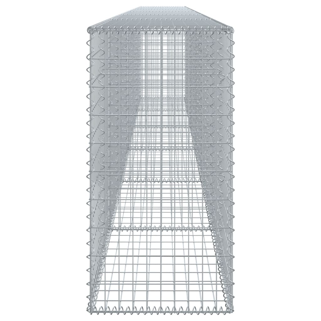 vidaXL Gabione mit Deckel 600x50x100 cm Verzinktes Eisen