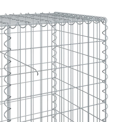 vidaXL Gabione mit Deckel 600x50x100 cm Verzinktes Eisen