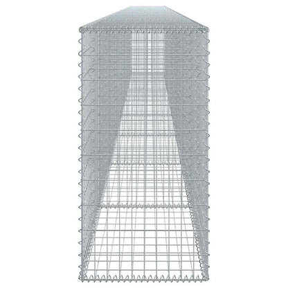 vidaXL Gabione mit Deckel 800x50x100 cm Verzinktes Eisen