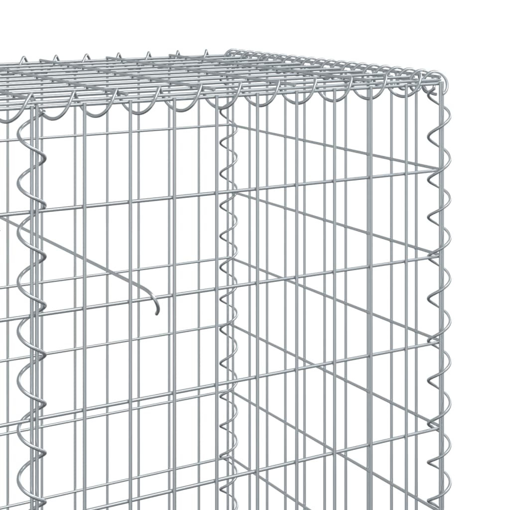 vidaXL Gabione mit Deckel 900x50x100 cm Verzinktes Eisen