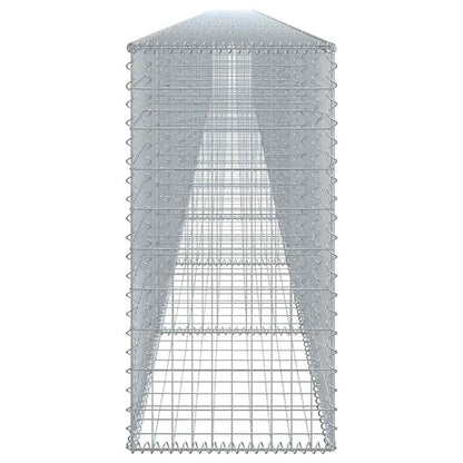 vidaXL Gabione mit Deckel 1100x50x100 cm Verzinktes Eisen