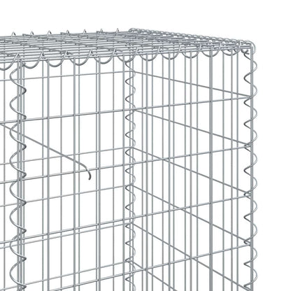 vidaXL Gabione mit Deckel 1100x50x100 cm Verzinktes Eisen