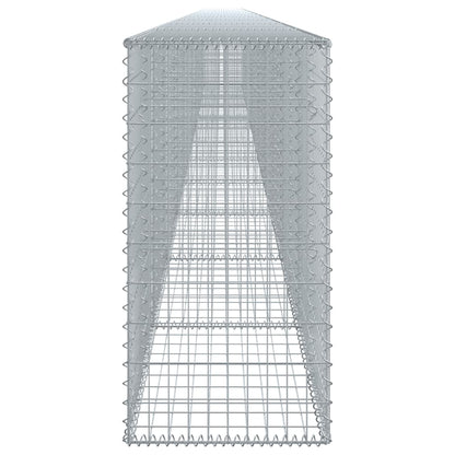 vidaXL Gabionenkorb mit Deckel 1200x50x100 cm en fer galvanisé