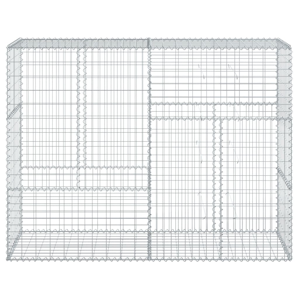 vidaXL Gabione mit Deckel 200x50x150 cm Verzinktes Eisen