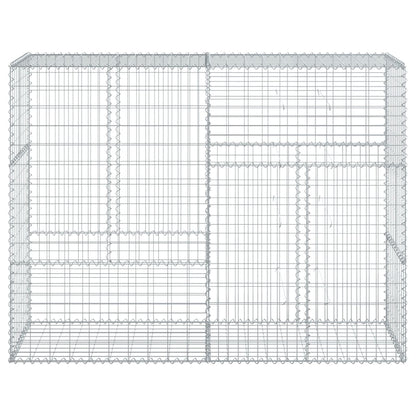 vidaXL Gabione mit Deckel 200x50x150 cm Verzinktes Eisen