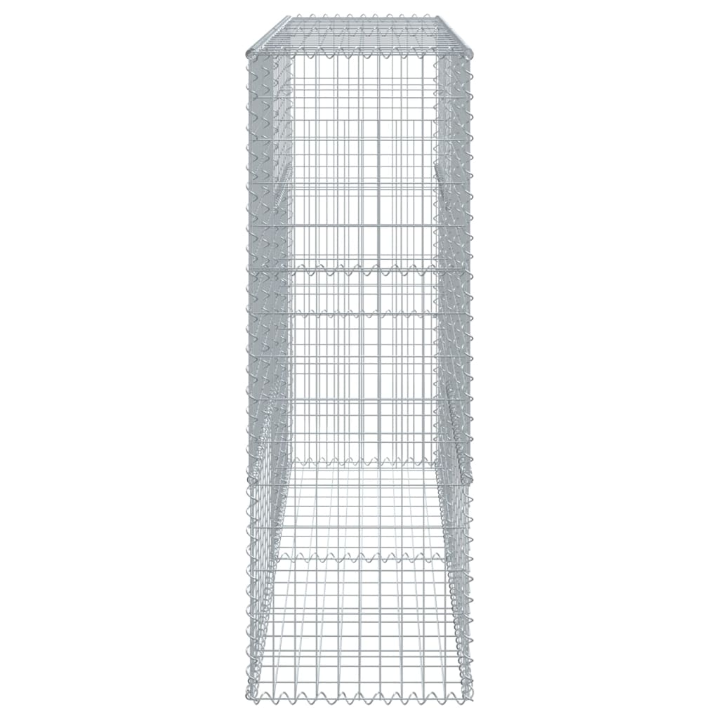 vidaXL Gabione mit Deckel 200x50x150 cm Verzinktes Eisen