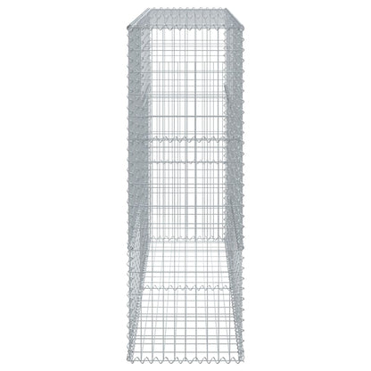 vidaXL Gabione mit Deckel 200x50x150 cm Verzinktes Eisen