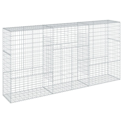 vidaXL Gabione mit Deckel 300x50x150 cm Verzinktes Eisen