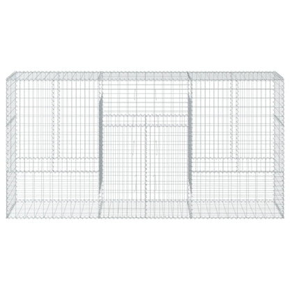 vidaXL Gabione mit Deckel 300x50x150 cm Verzinktes Eisen