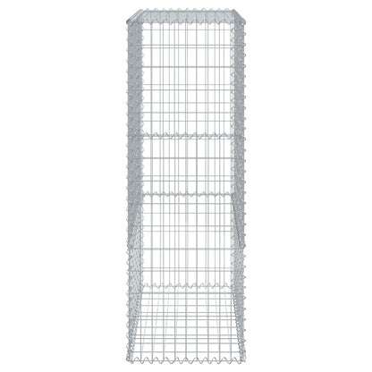 vidaXL Gabione mit Deckel 300x50x150 cm Verzinktes Eisen