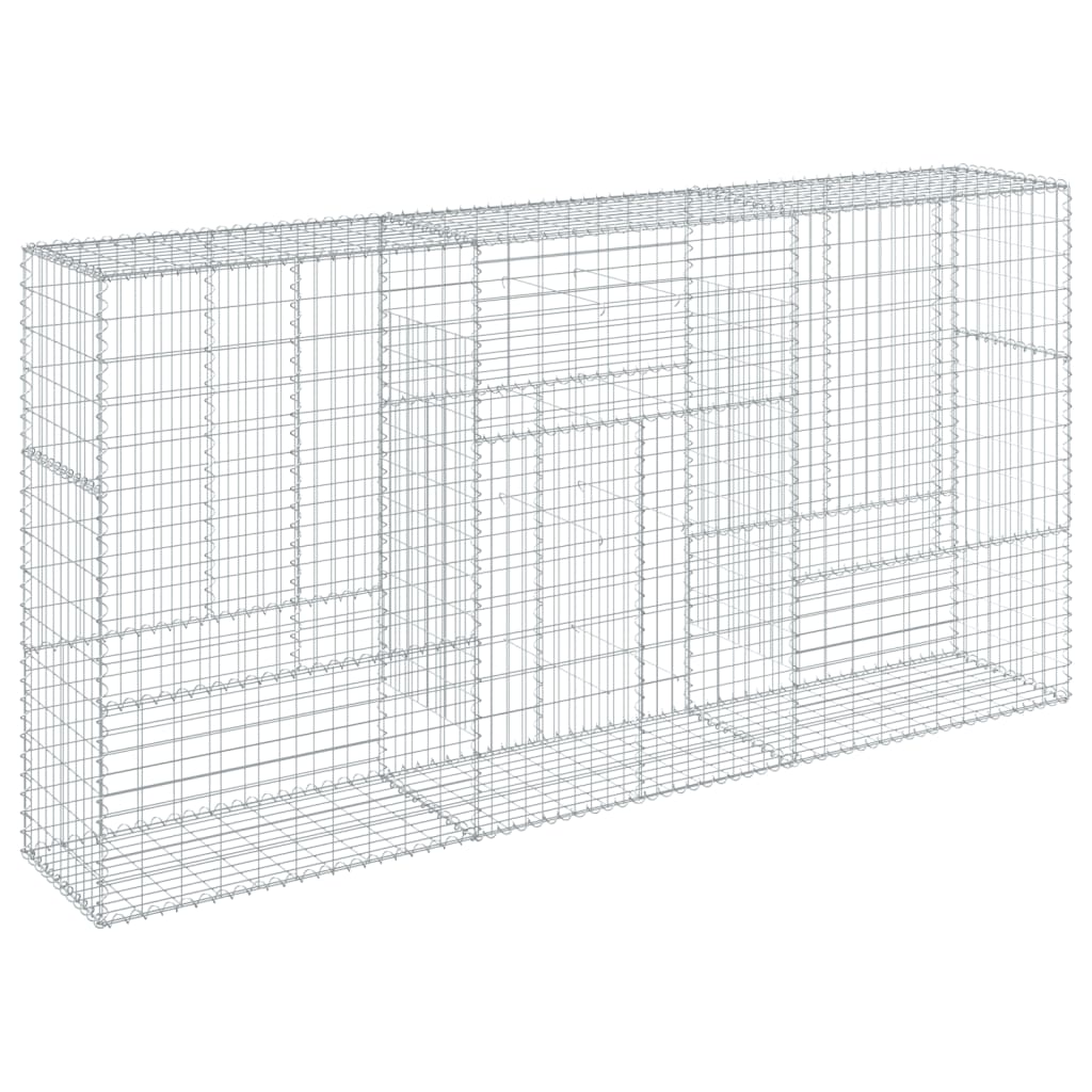 vidaXL Gabione mit Deckel 300x50x150 cm Verzinktes Eisen