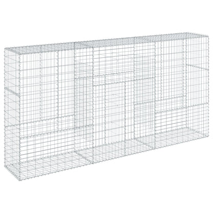 vidaXL Gabione mit Deckel 300x50x150 cm Verzinktes Eisen