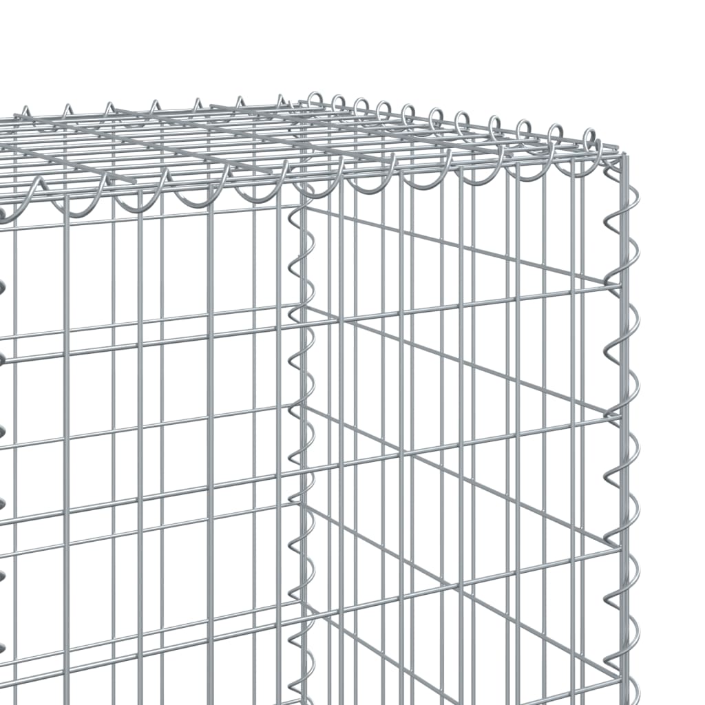 vidaXL Gabione mit Deckel 300x50x150 cm Verzinktes Eisen
