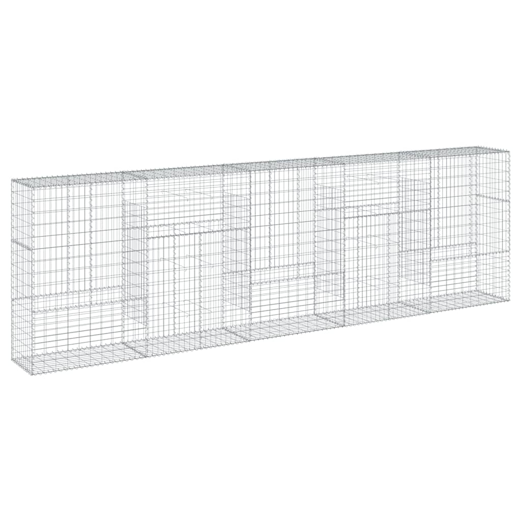 vidaXL Gabionenkorb mit Deckel 500x50x150 cm Eisen verzinkt