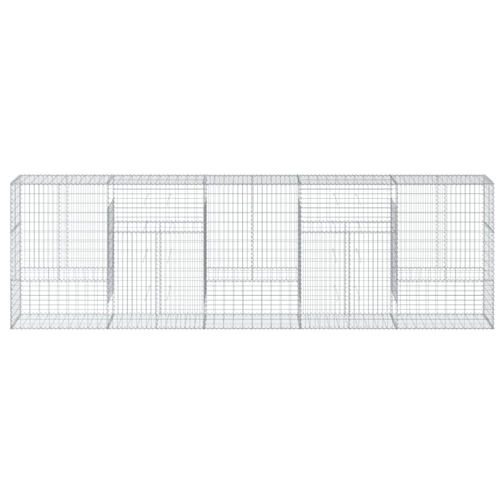 vidaXL Gabionenkorb mit Deckel 500x50x150 cm Eisen verzinkt