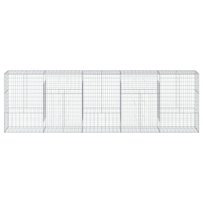 vidaXL Gabionenkorb mit Deckel 500x50x150 cm Eisen verzinkt