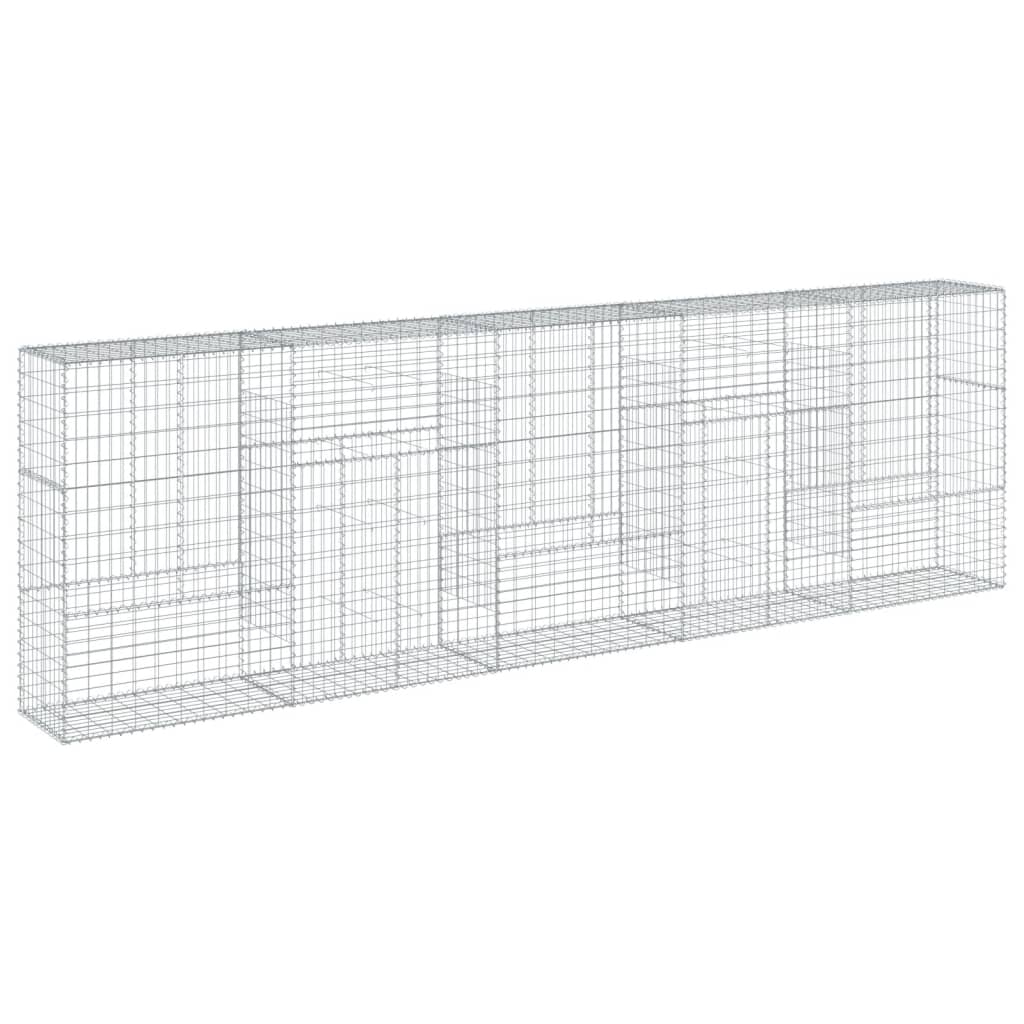 vidaXL Gabionenkorb mit Deckel 500x50x150 cm Eisen verzinkt