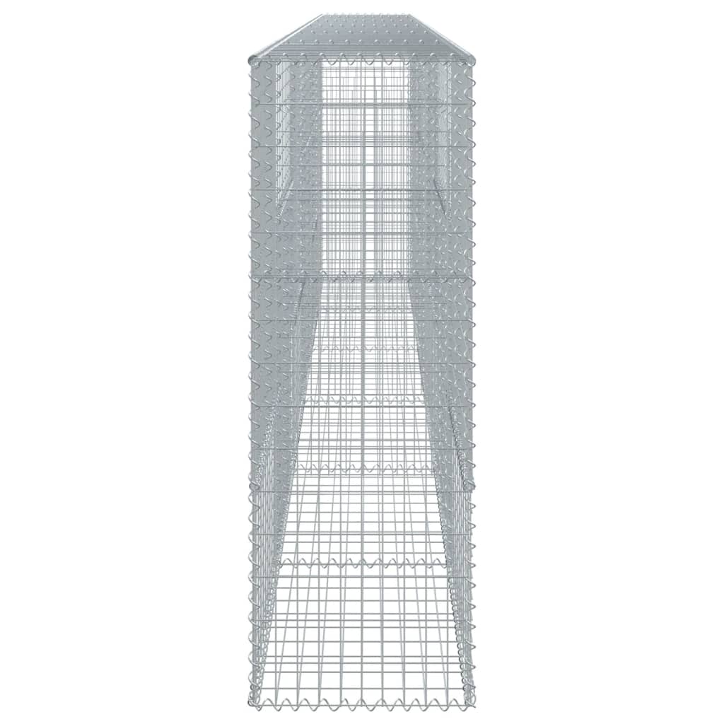 vidaXL Gabione mit Deckel 600x50x150 cm Verzinktes Eisen