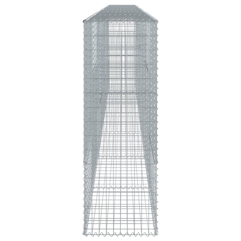 vidaXL Gabione mit Deckel 700x50x150 cm Verzinktes Eisen