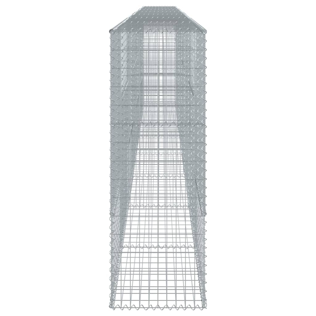 vidaXL Gabione mit Deckel 800x50x150 cm Verzinktes Eisen