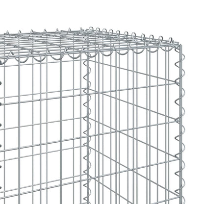 vidaXL Gabione mit Deckel 800x50x150 cm Verzinktes Eisen
