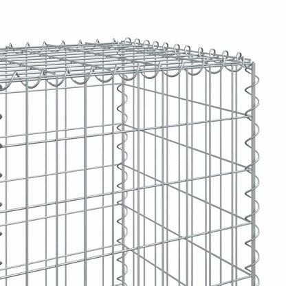 vidaXL Gabione mit Deckel 1000x50x150 cm Verzinktes Eisen