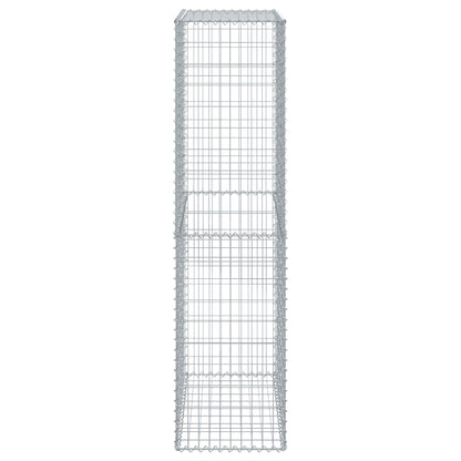 vidaXL Gabione mit Deckel 100x50x200 cm Verzinktes Eisen