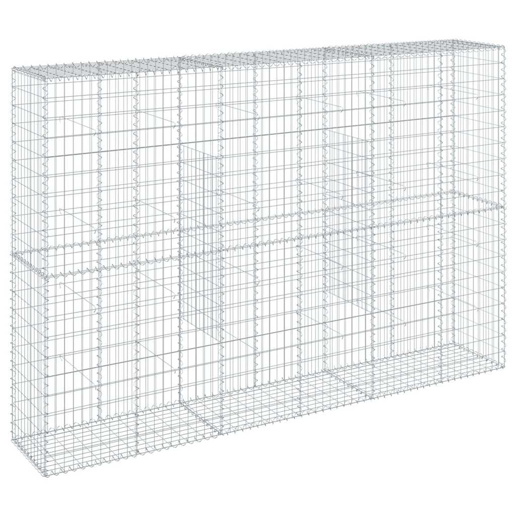 vidaXL Gabione mit Deckel 300x50x200 cm Verzinktes Eisen