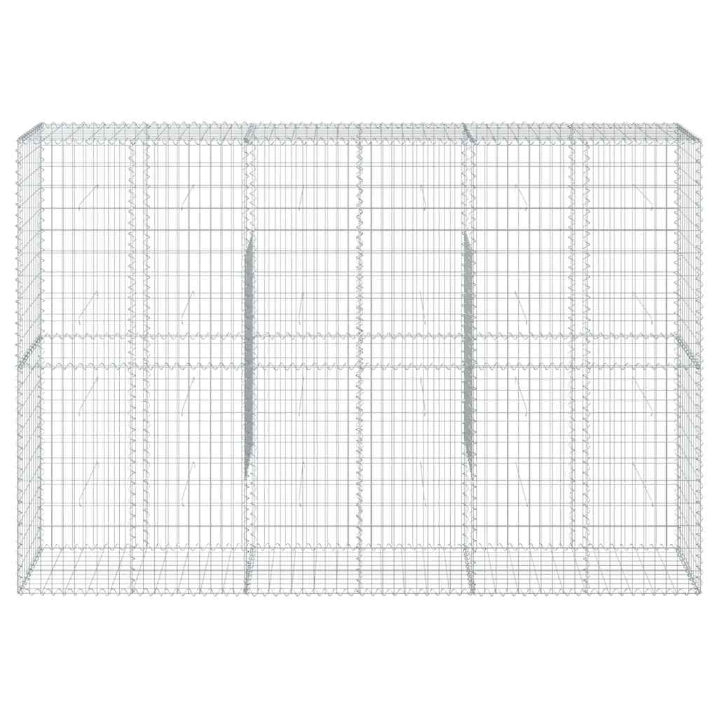 vidaXL Gabione mit Deckel 300x50x200 cm Verzinktes Eisen