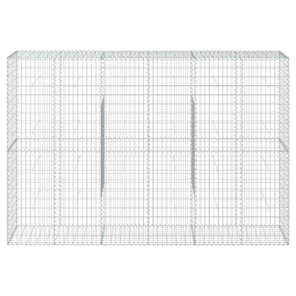 vidaXL Gabione mit Deckel 300x50x200 cm Verzinktes Eisen